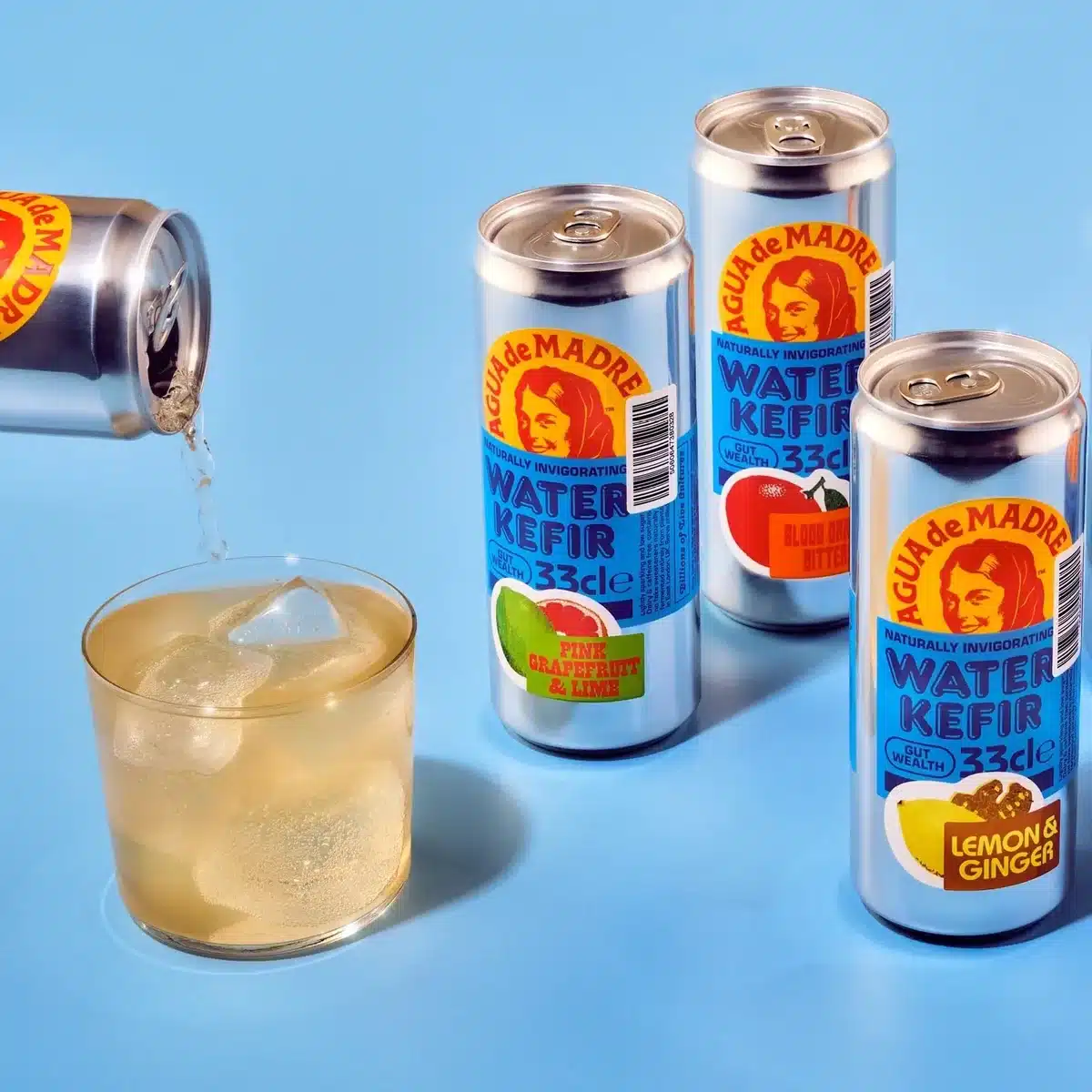 Agua de Madre water kefir cans